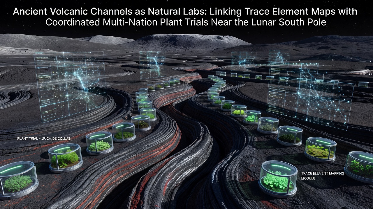 Ancient Volcanic Channels as Natural Labs: Linking Trace Element Maps with Coordinated Multi-Nation Plant Trials Near the Lunar South Pole